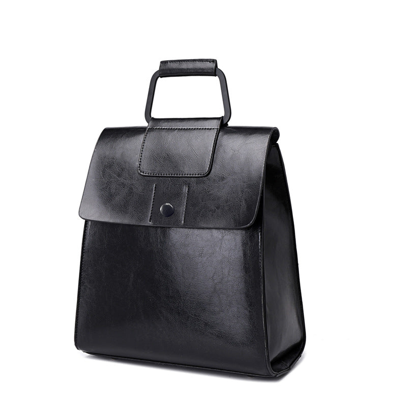 Women's Genuine Leather Fashion Oil Wax Cowhide Backpacks