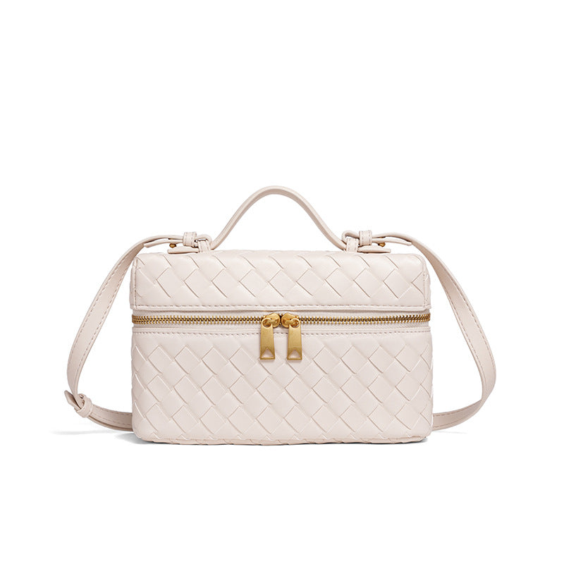 Fashion Popular Lunch Box Hand-woven Zipper Shoulder Bags