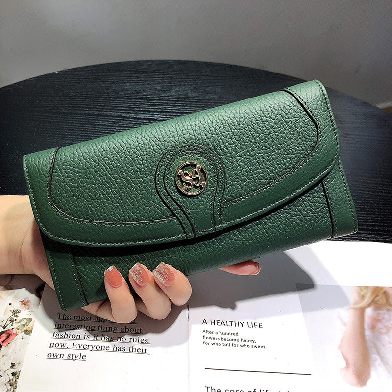 Women's Leather Long Large Capacity Mobile Versatile Card Holder