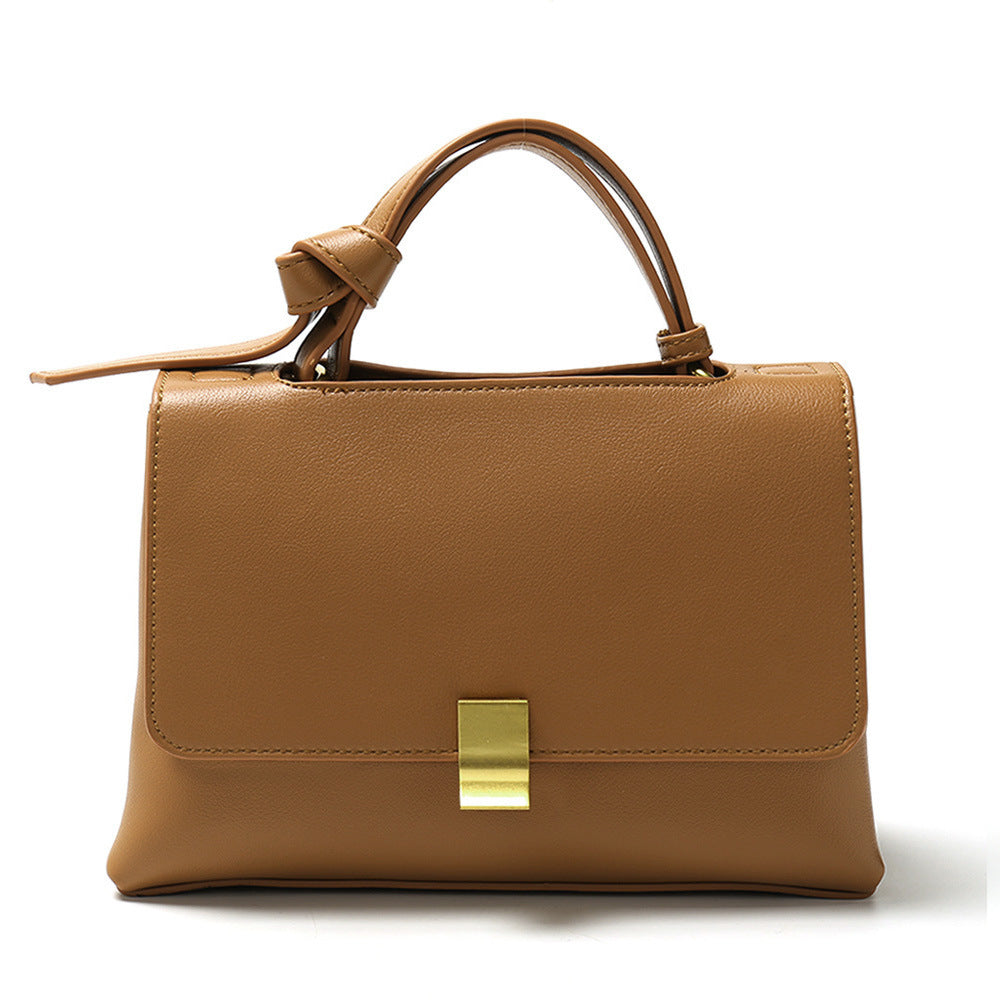 Women's Simple Solid Color Portable Fashionable Temperament Handbags