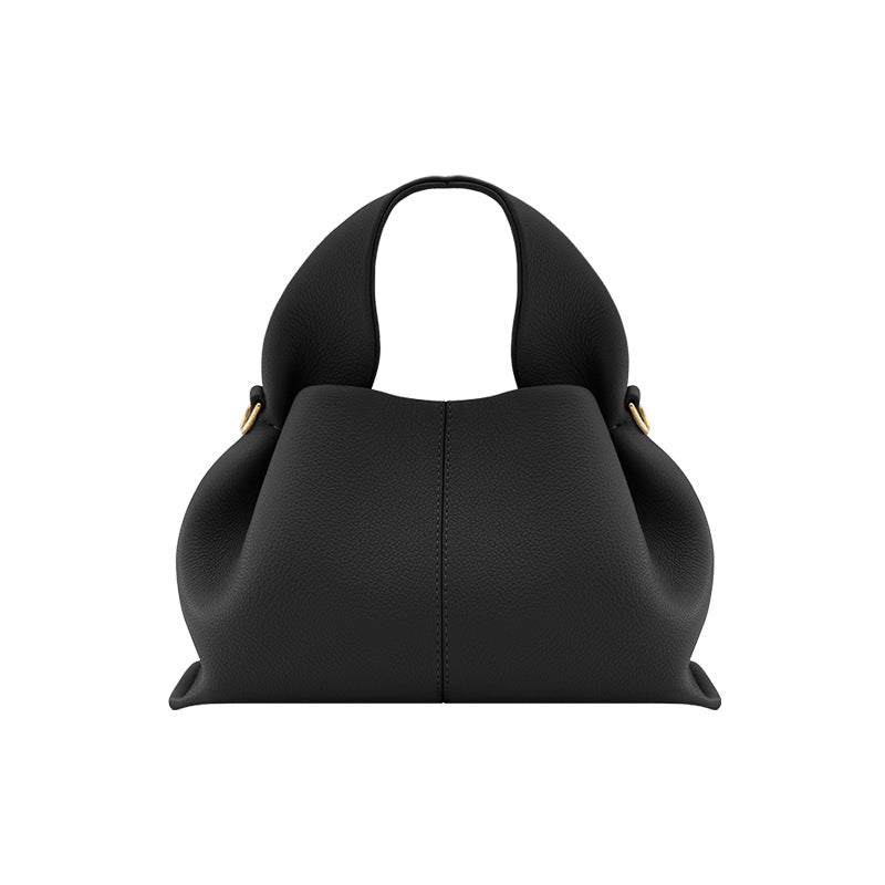 Durable Dumpling French Minority Cowhide Cloud Crossbody Bags