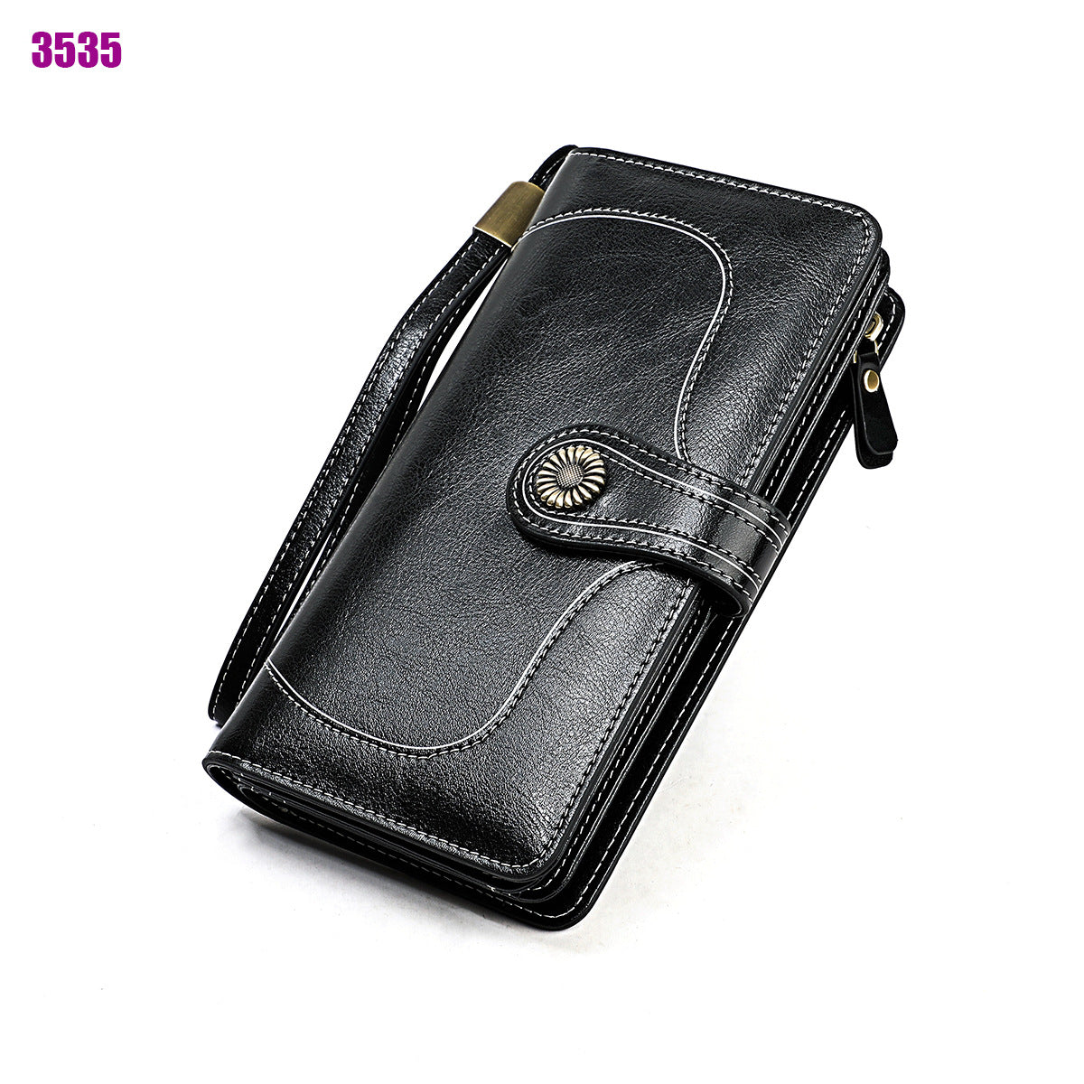 Women's Vintage Genuine Leather Long Cowhide Ladies Wallets