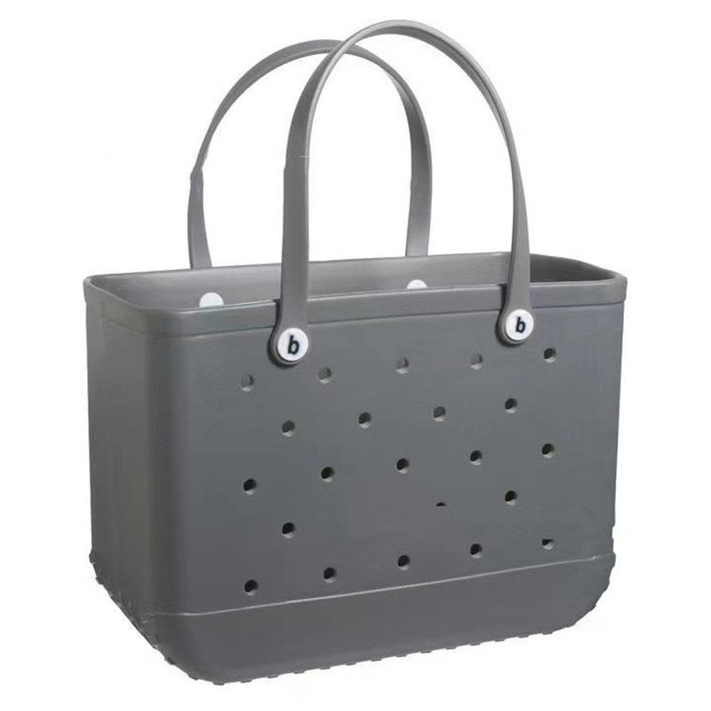 Women's Beach Printed Basket Hole Storage Bags