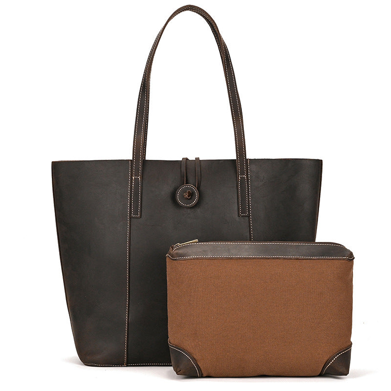 Women's & Men's Son Mother Genuine Leather Fashion Shopping Handbags
