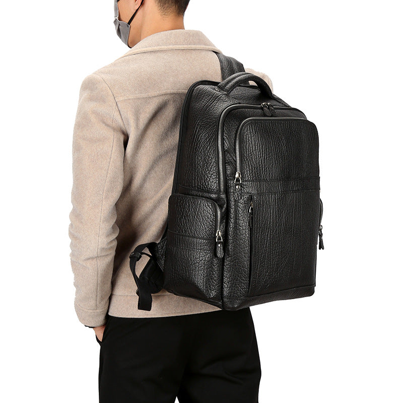 Men's Multifunction Difference Genuine Leather Leisure First Backpacks