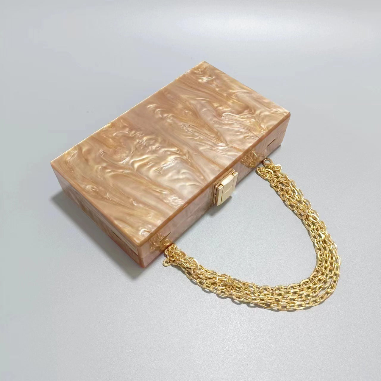 Women's Stitching Acrylic Wedding Banquet Clutch Chain Bags