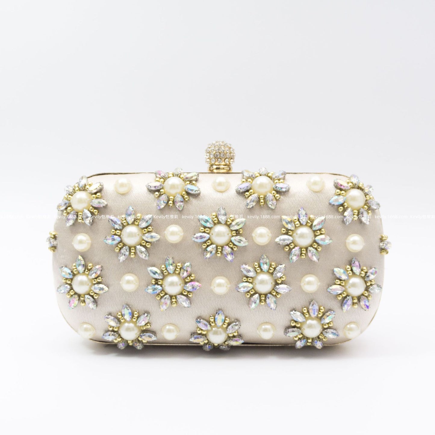 Kai Pearl Colorful Crystals Flower Dinner Evening Bags