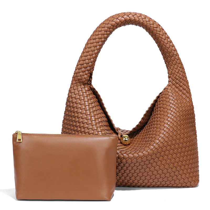 Fashion Large Capacity Hand-woven Dumpling Selenodont Armpit Bags