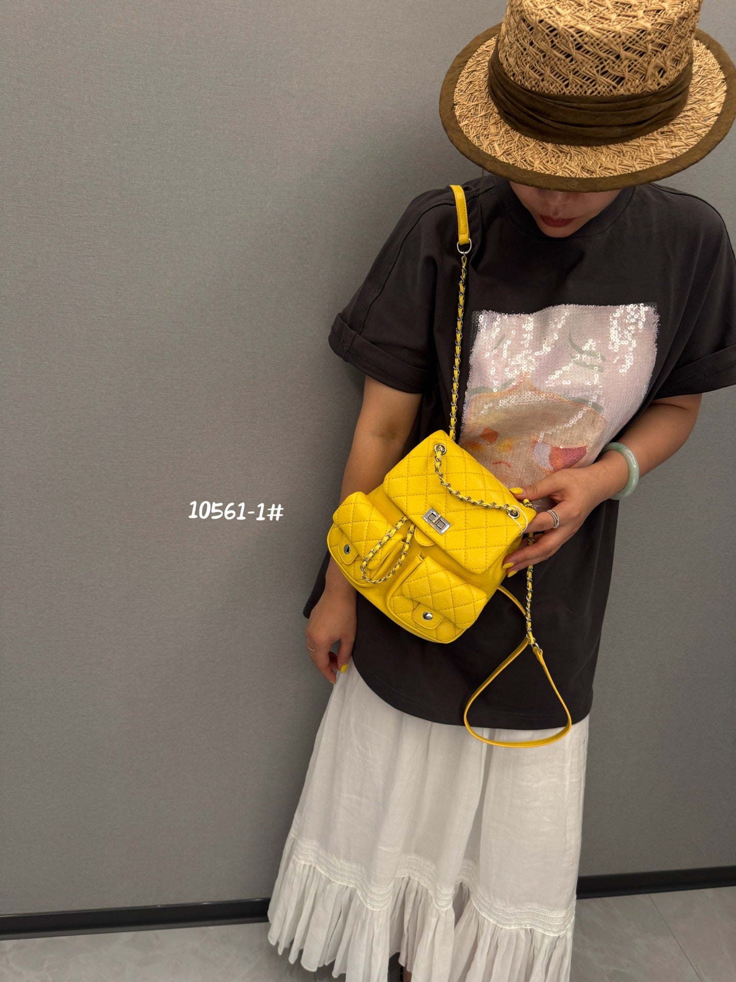 Women's Classic Style Rhombus Chain Summer High-grade Backpacks