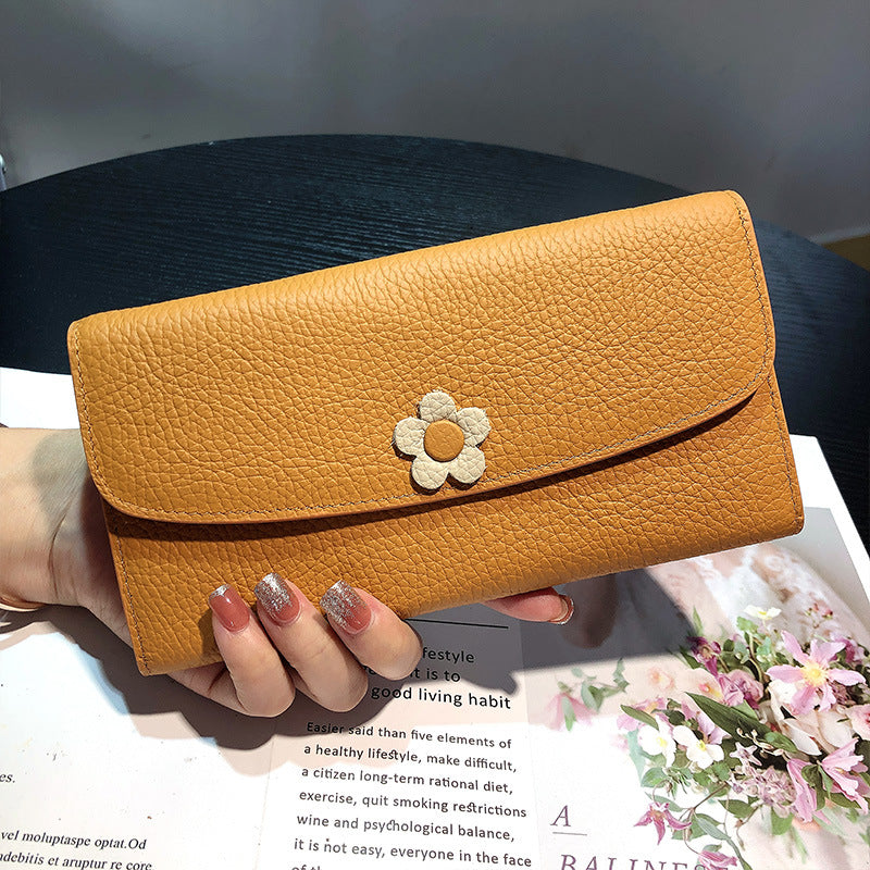 Women's Comfortable Long Genuine Leather Fashion Ladies Wallets
