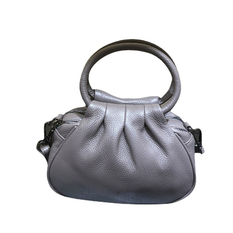 First Layer Cowhide Cloud Dumpling For Mom Trendy Handbags