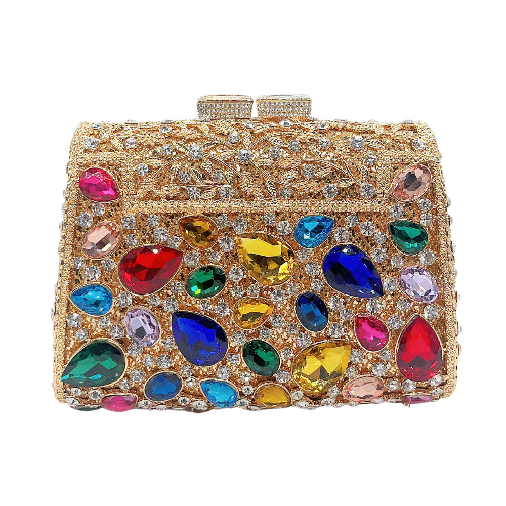 Banquet Party Metal Clutch Inlaid With Evening Bags