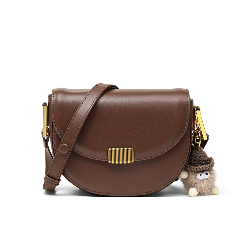 Women's Genuine Leather Saddle Underarm High-grade Bags