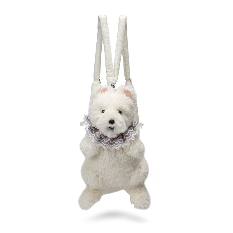 Women's Fun Simulation Doll Three Flower Cat Backpacks