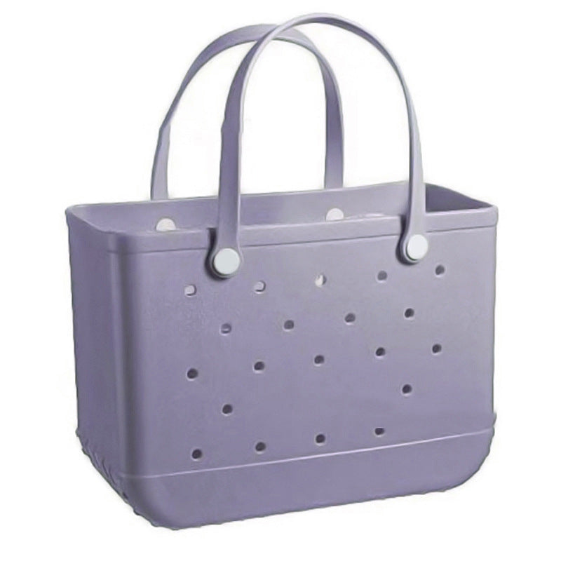 Women's Beach Printed Basket Hole Storage Bags