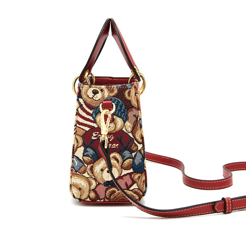 Women's Summer Bear Attachment Diana Cute Fashion Crossbody Bags