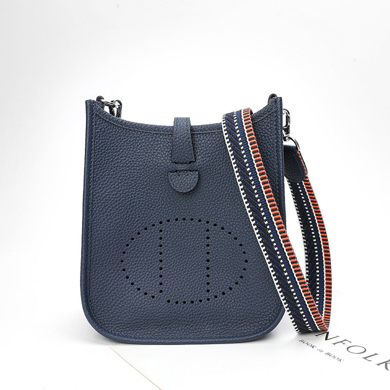 Women's First Layer Cowhide Genuine Leather Lychee Crossbody Bags