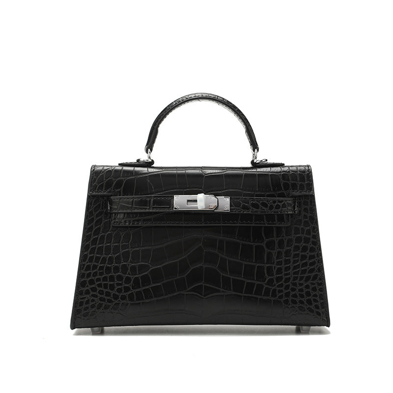 Women's Crocodile Pattern High-grade Fashion Stone Handbags