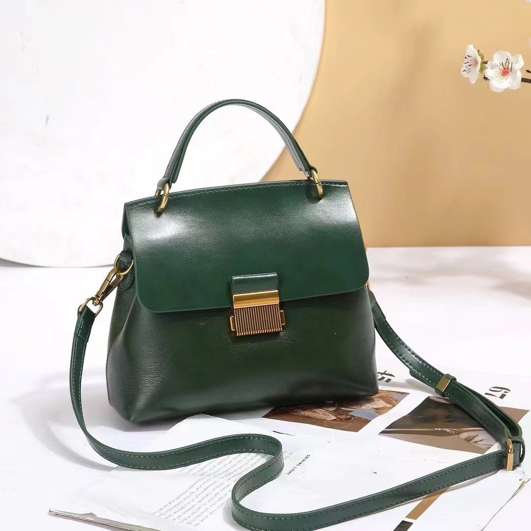 Women's Fashion Genuine Leather Plant Practical Crossbody Bags