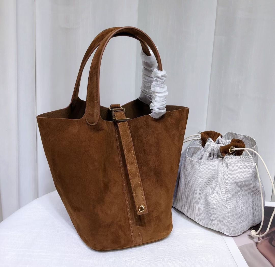 Women's Suede Matte Leather Vegetable Basket Fashion Handbags