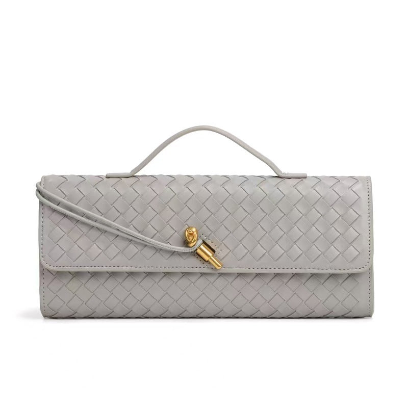 Women's High-grade Woven Baguette Fashionable Exquisite Horizontal Hand Handbags