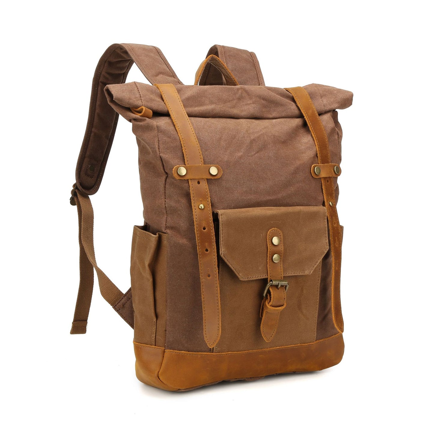 Pepper Salt Vintage Waxed Canvas With Backpacks