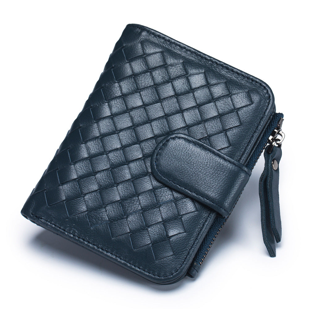 Women's Short Sheepskin Money Genuine Leather Classic Purses