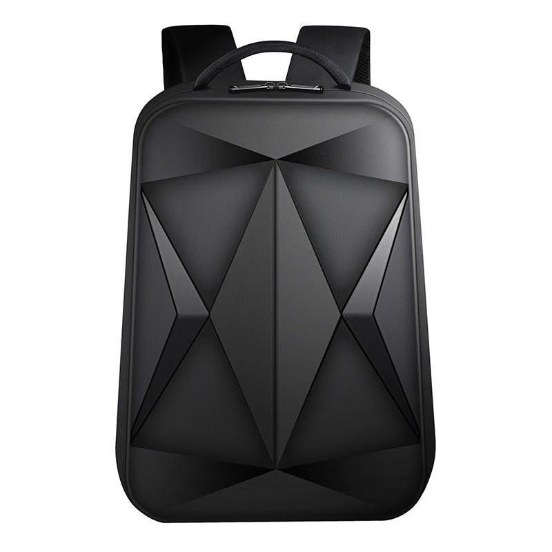 Men's Korean Hard-shell Computer Laser Rhombus Backpacks
