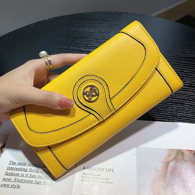 Women's Leather Long Large Capacity Mobile Versatile Card Holder