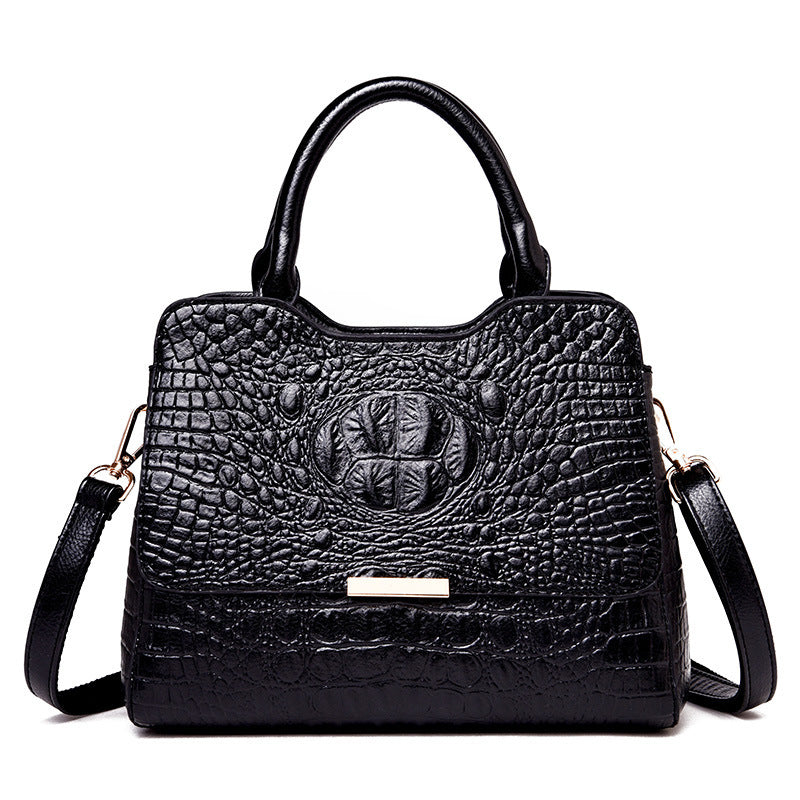 Women's Fashion Crocodile Pattern Large Capacity Big Handbags