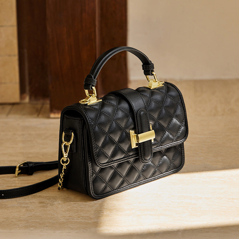 Women's Chain High-grade Light Luxury Leather Portable Handbags