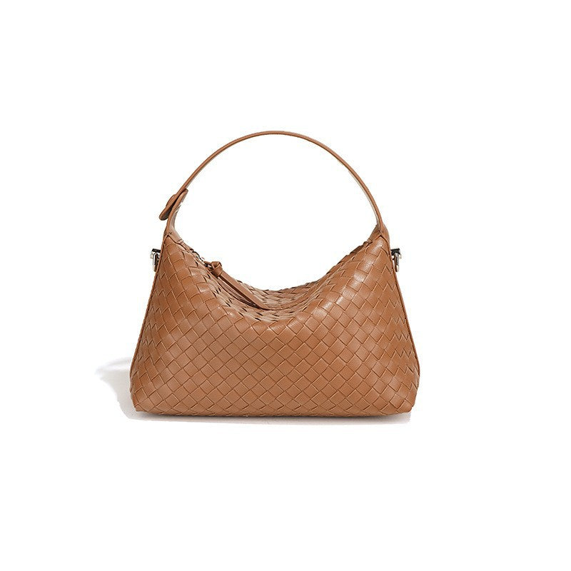Women's Rhombus High-grade Fashion Authentic Leather Weave Handbags