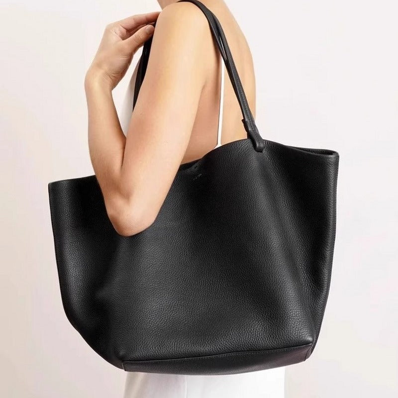 Fashionable Simple Large Capacity Leather Mother Tote Bags
