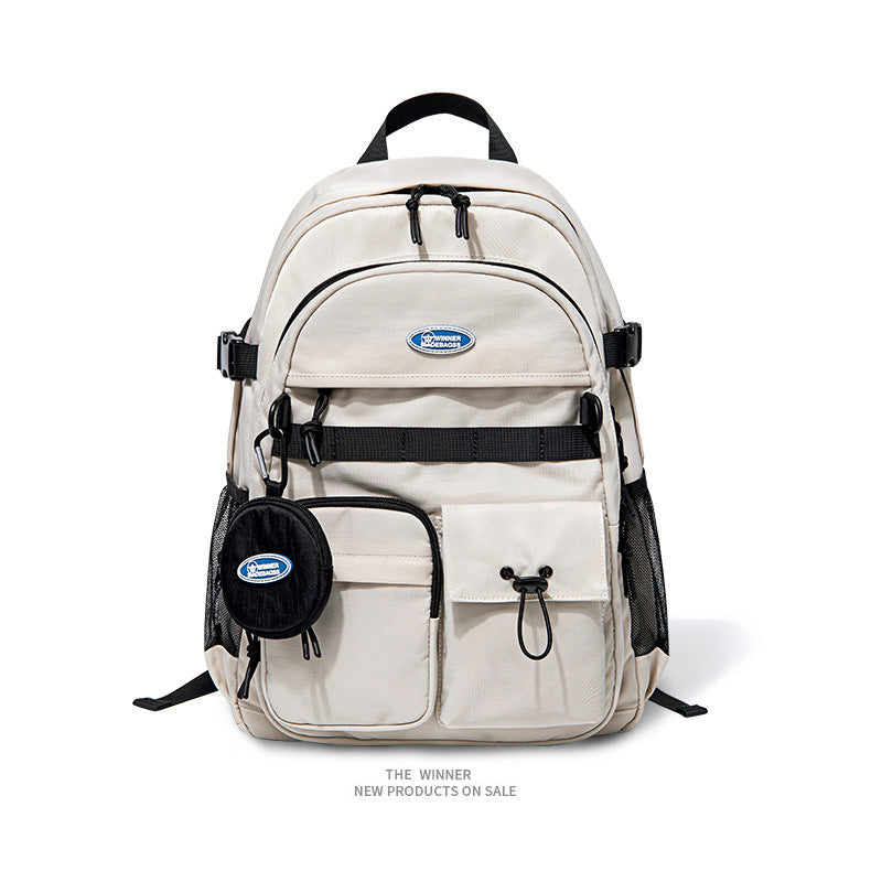 Female College High Junior White Computer Backpacks