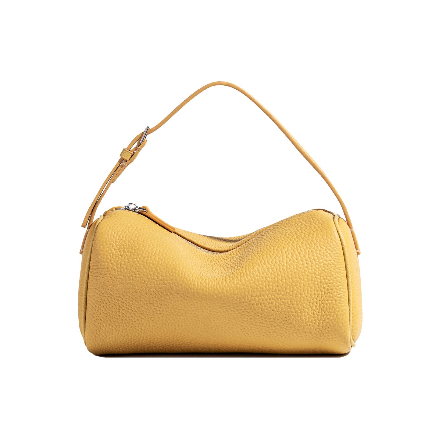 Charming First Layer Cowhide Zipper Round Bags