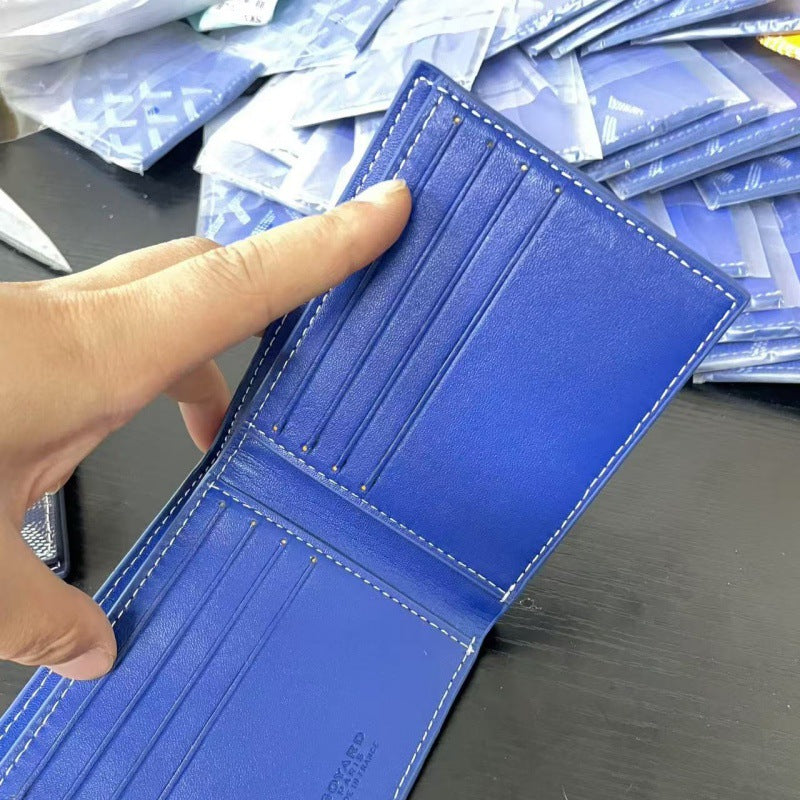 Women's & Men's & Style Dog Teeth Short Multiple Slots Men's Wallets