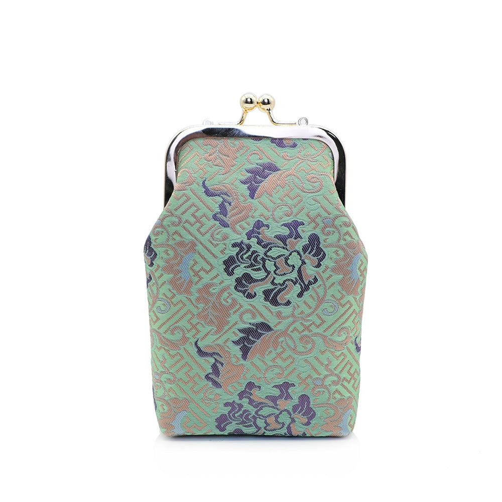 Chinese Style Retro Song Dynasty Brocade Pouch With Han Crossbody Bags