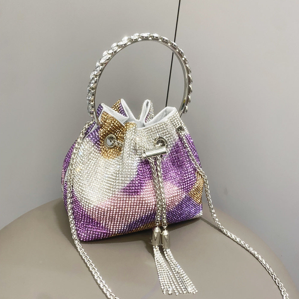 Women's Shiny Full Diamond Rhinestone Handmade Lady's Handbags