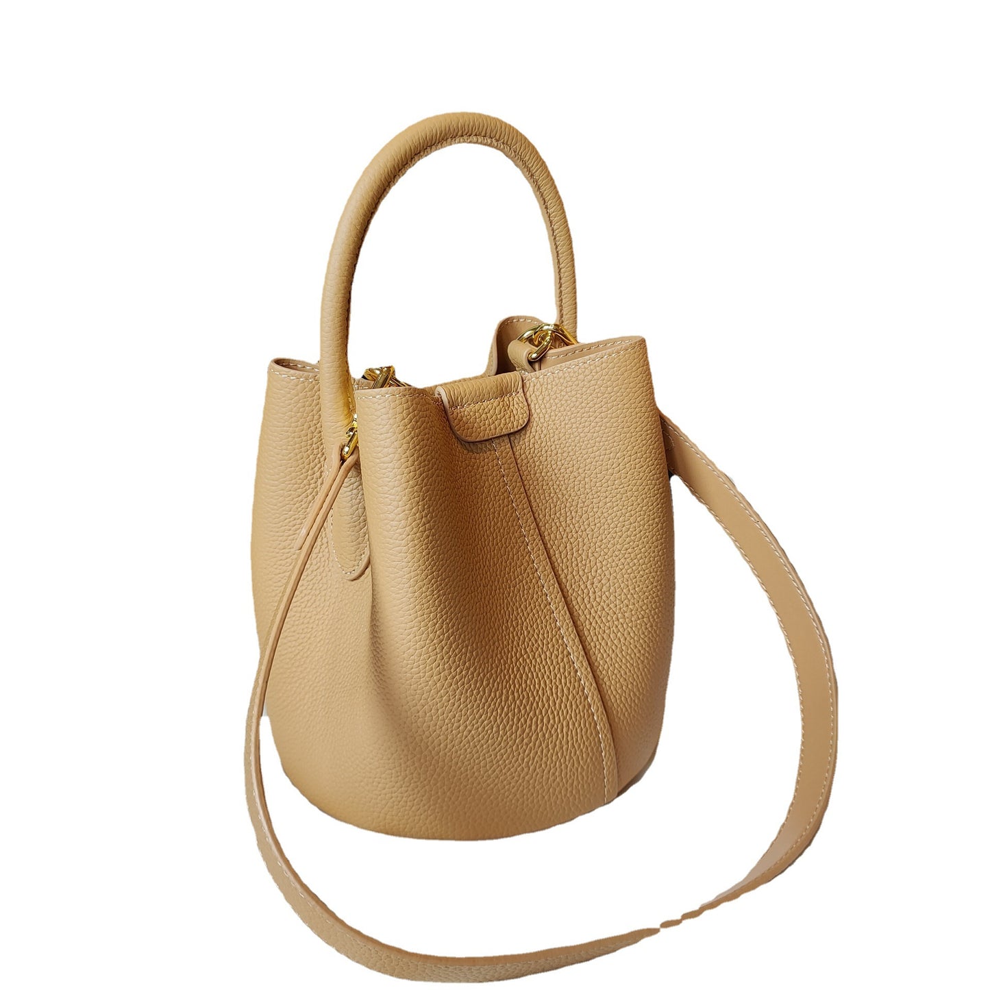 Top Layer Cowhide Deformation Large Capacity Handbags