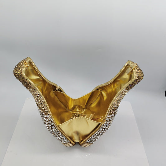 Women's Wei Champagne Bottle Rhinestone Banquet Crystal Bags