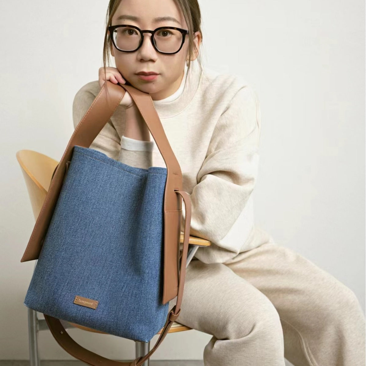 Cool Glamorous Popular Trendy Hook Leather Bags