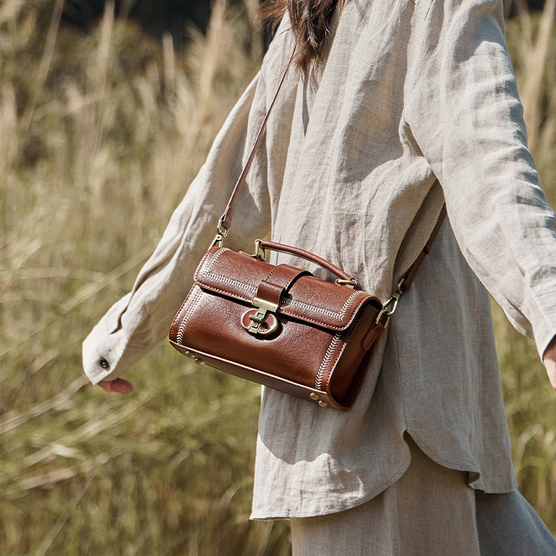 Women's Summer Versatile High-grade Genuine Leather Poor Handbags