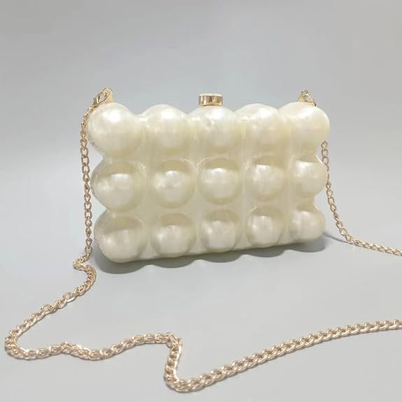 Classy Wave Acrylic Banquet Clutch One Evening Bags