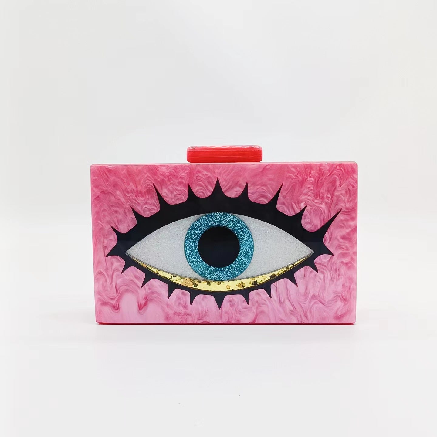 Trendy Acrylic Eye Dinner Clutch Chain Evening Bags