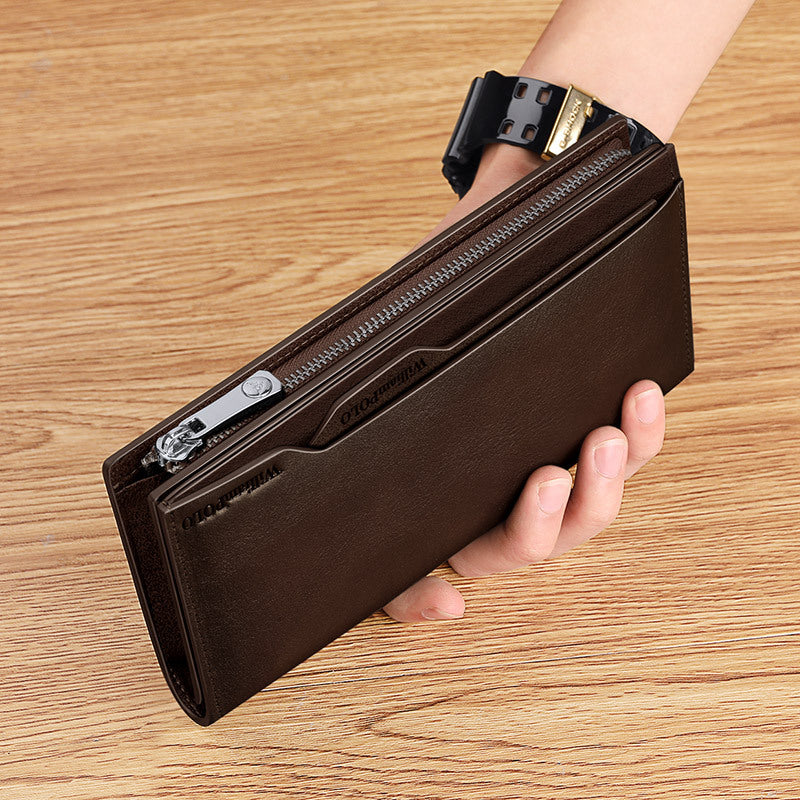 Men's Emperor Paul Long Genuine Cattlehide Leather Men's Wallets