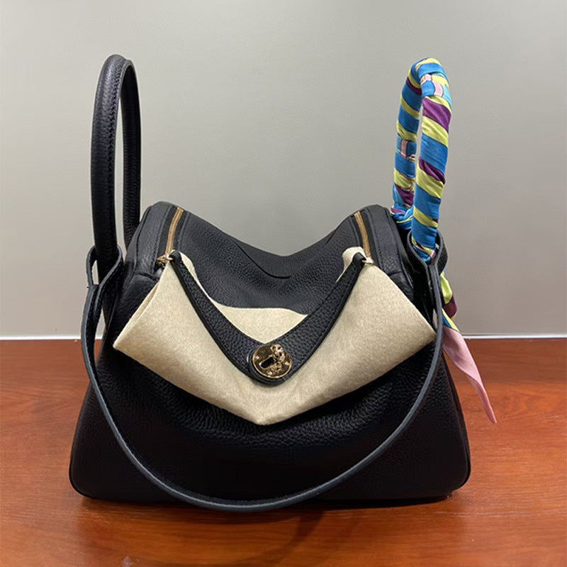 Women's Handmade Cowhide Lindy Doctor Medical Box Crossbody Bags