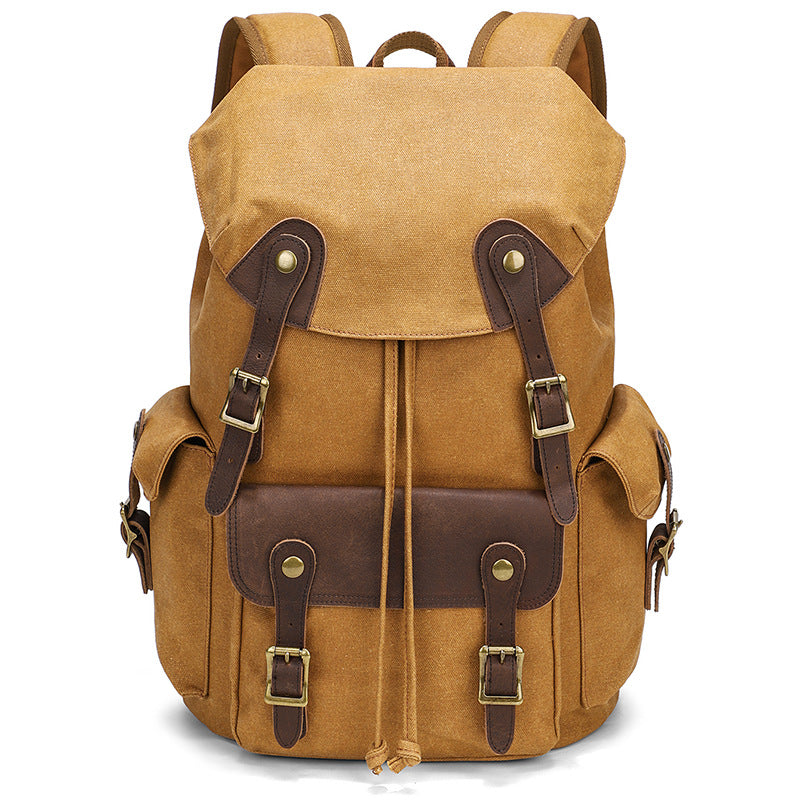 Women's & Men's & Valise Large Capacity Computer Wax Canvas Backpacks