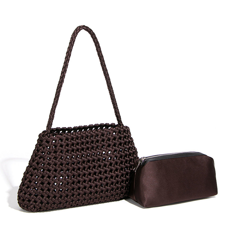 Woven Fashion Satin Underarm High Sense Shoulder Bags