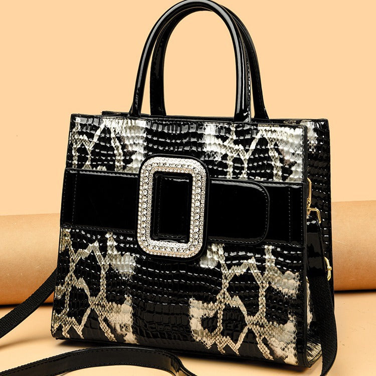 Women's High-grade Crocodile Pattern Snake Mom Fashion Shoulder Bags