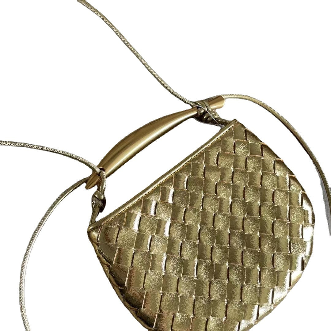 Women's Trendy Braided Leather Female Sardine For Crossbody Bags